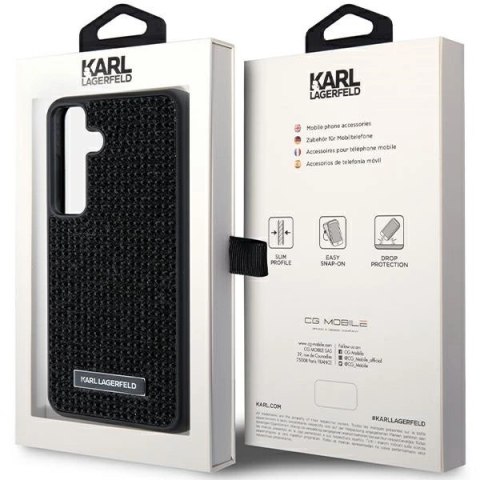 Etui Karl Lagerfeld Rhinestone Metal Logo na Samsung Galaxy S24+ - czarne