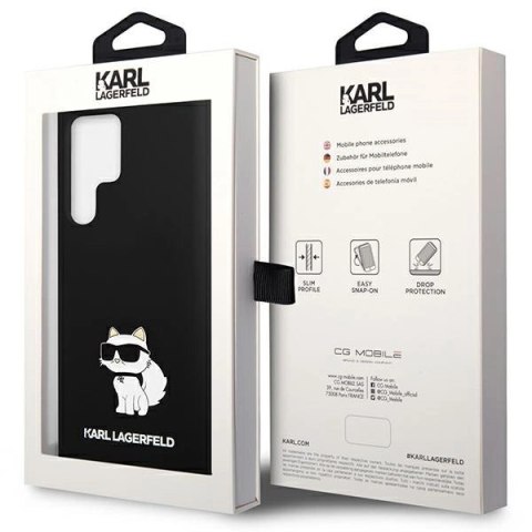 Etui Karl Lagerfeld Silicone Choupette na Samsung Galaxy S24 Ultra - czarne Etui Karl Lagerfeld Silicone Choupette na Samsung Galaxy S24 Ultra - czarne
