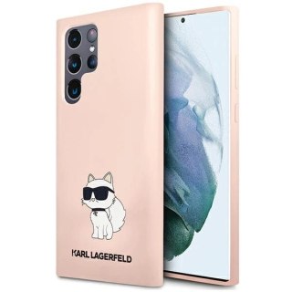 Etui Karl Lagerfeld Silicone Choupette na Samsung Galaxy S24 Ultra - różowe