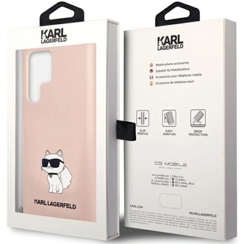 Etui Karl Lagerfeld Silicone Choupette na Samsung Galaxy S24 Ultra - różowe Etui Karl Lagerfeld Silicone Choupette na Samsung Galaxy S24 Ultra - różowe
