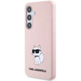 Etui Karl Lagerfeld Silicone Choupette na Samsung Galaxy S24+ - różowe