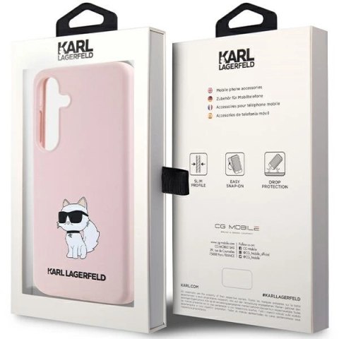 Etui Karl Lagerfeld Silicone Choupette na Samsung Galaxy S24 - różowe Etui Karl Lagerfeld Silicone Choupette na Samsung Galaxy S24 - różowe