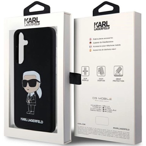 Etui Karl Lagerfeld Silicone Ikonik na Samsung Galaxy S24+ - czarne Etui Karl Lagerfeld Silicone Ikonik na Samsung Galaxy S24+ - czarne