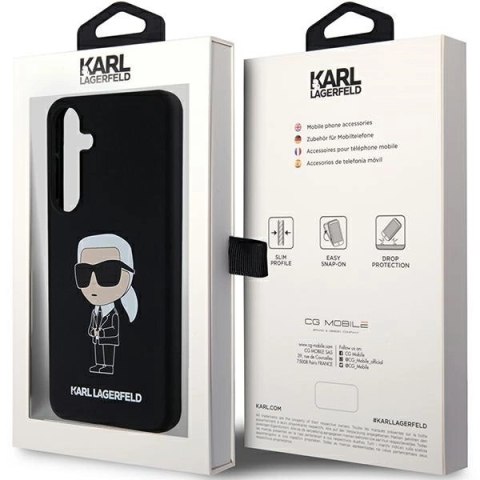 Etui Karl Lagerfeld Silicone Ikonik na Samsung Galaxy S24 - czarne Etui Karl Lagerfeld Silicone Ikonik na Samsung Galaxy S24 - czarne