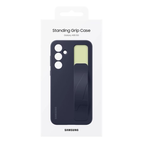 Etui Samsung Standing Grip Case EF-GA556TBEGWW na Samsung Galaxy A55 z uchwytem - niebiesko-czarne Etui Samsung Standing Grip Case EF-GA556TBEGWW na Samsung Galaxy A55 z uchwytem - niebiesko-czarne