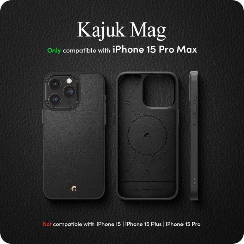 Etui Spigen Cyrill Kajuk Mag z MagSafe na iPhone 15 Pro Max - czarne Etui Spigen Cyrill Kajuk Mag z MagSafe na iPhone 15 Pro Max - czarne