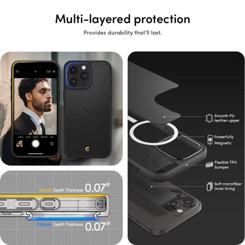 Etui Spigen Cyrill Kajuk Mag z MagSafe na iPhone 15 Pro Max - czarne Etui Spigen Cyrill Kajuk Mag z MagSafe na iPhone 15 Pro Max - czarne