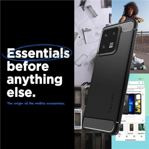Etui Spigen Rugged Armor na Xiaomi 13 Pro - czarny mat Etui Spigen Rugged Armor na Xiaomi 13 Pro - czarny mat