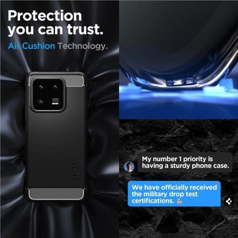 Etui Spigen Rugged Armor na Xiaomi 13 Pro - czarny mat Etui Spigen Rugged Armor na Xiaomi 13 Pro - czarny mat