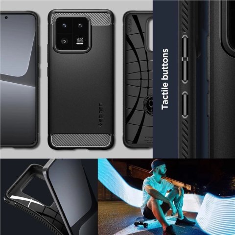 Etui Spigen Rugged Armor na Xiaomi 13 Pro - czarny mat Etui Spigen Rugged Armor na Xiaomi 13 Pro - czarny mat