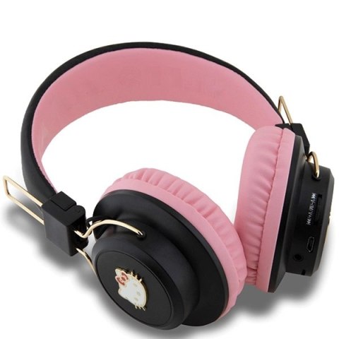 Słuchawki nauszne Bluetooth Hello Kitty Metal Logo - różowe Słuchawki nauszne Bluetooth Hello Kitty Metal Logo - różowe