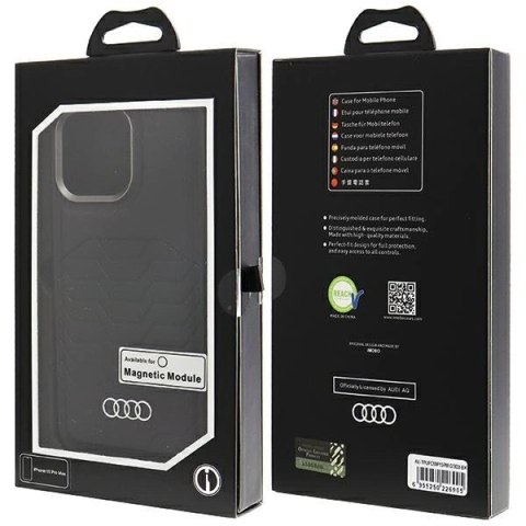 Etui Audi Synthetic Leather z MagSafe na iPhone 15 Pro Max - czarne