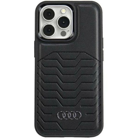 Etui Audi Synthetic Leather z MagSafe na iPhone 15 Pro - czarne Etui Audi Synthetic Leather z MagSafe na iPhone 15 Pro - czarne