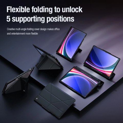 Etui Nillkin Bumper Leather Case Pro na Samsung Galaxy Tab S9+ - czarne Etui Nillkin Bumper Leather Case Pro na Samsung Galaxy Tab S9+ - czarne