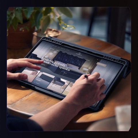Etui Nillkin Bumper Leather Case Pro na Samsung Galaxy Tab S9+ - czarne Etui Nillkin Bumper Leather Case Pro na Samsung Galaxy Tab S9+ - czarne