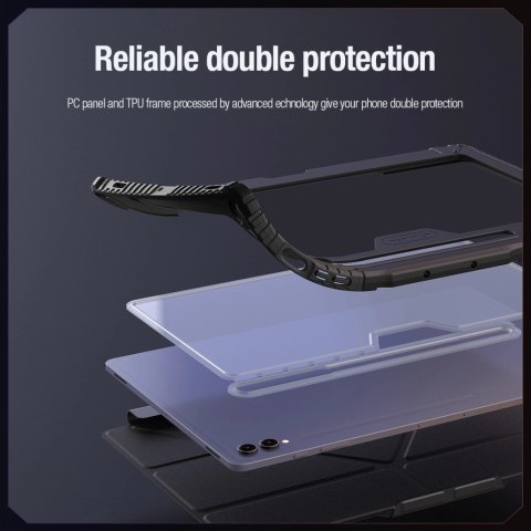 Etui Nillkin Bumper Leather Case Pro na Samsung Galaxy Tab S9+ - czarne Etui Nillkin Bumper Leather Case Pro na Samsung Galaxy Tab S9+ - czarne