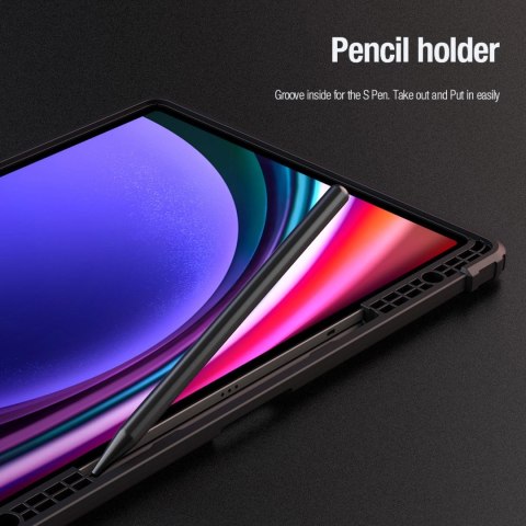 Etui Nillkin Bumper Leather Case Pro na Samsung Galaxy Tab S9+ - czarne Etui Nillkin Bumper Leather Case Pro na Samsung Galaxy Tab S9+ - czarne