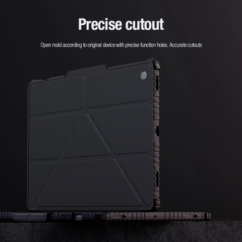 Etui Nillkin Bumper Leather Case Pro na Samsung Galaxy Tab S9+ - czarne Etui Nillkin Bumper Leather Case Pro na Samsung Galaxy Tab S9+ - czarne
