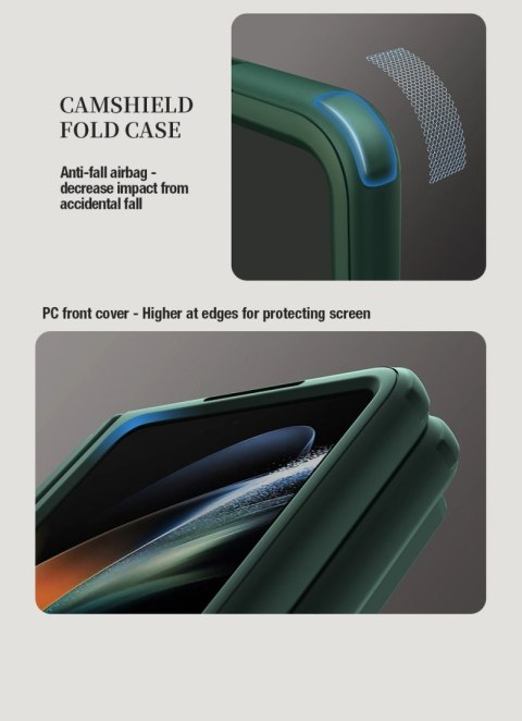 Etui Nillkin CamShield Fold Case na Samsung Galaxy Z Fold 5 z dodatkowym uchwytem na rysik - czarne Etui Nillkin CamShield Fold Case na Samsung Galaxy Z Fold 5 z dodatkowym uchwytem na rysik - czarne