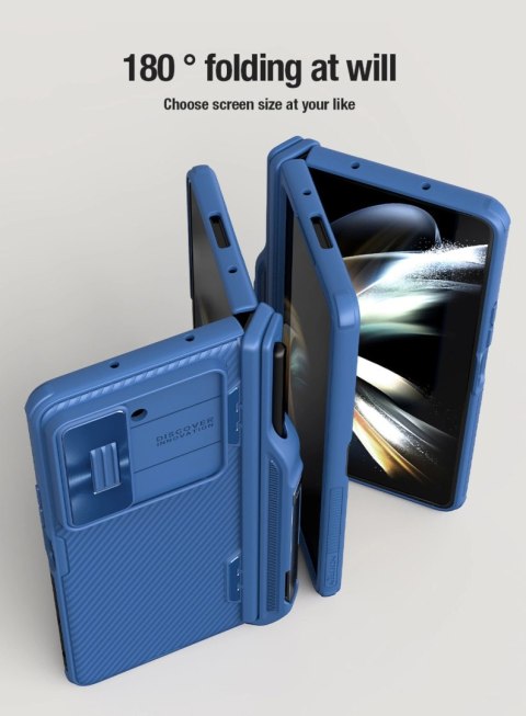 Etui Nillkin CamShield Fold Case na Samsung Galaxy Z Fold 5 z dodatkowym uchwytem na rysik - czarne Etui Nillkin CamShield Fold Case na Samsung Galaxy Z Fold 5 z dodatkowym uchwytem na rysik - czarne