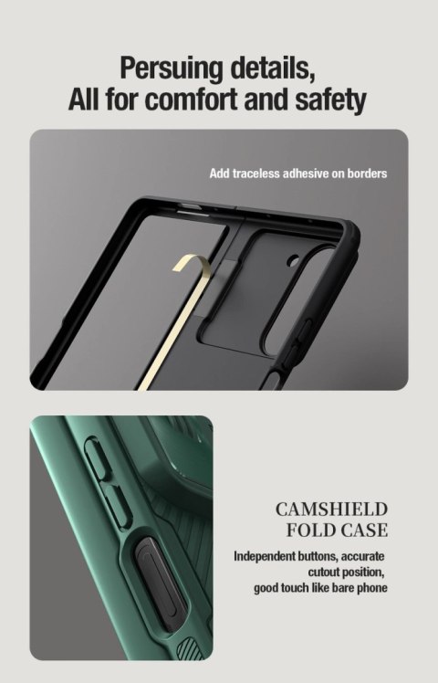 Etui Nillkin CamShield Fold Case na Samsung Galaxy Z Fold 5 z dodatkowym uchwytem na rysik - czarne Etui Nillkin CamShield Fold Case na Samsung Galaxy Z Fold 5 z dodatkowym uchwytem na rysik - czarne