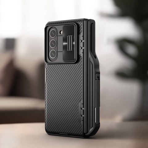 Etui Nillkin CamShield Fold Case na Samsung Galaxy Z Fold 5 z dodatkowym uchwytem na rysik - czarne Etui Nillkin CamShield Fold Case na Samsung Galaxy Z Fold 5 z dodatkowym uchwytem na rysik - czarne