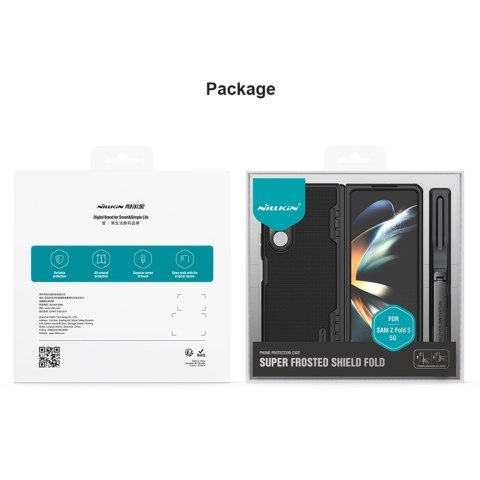Etui Nillkin Super Frosted Shield Fold na Samsung Galaxy Z Fold 5 - czarne Etui Nillkin Super Frosted Shield Fold na Samsung Galaxy Z Fold 5 - czarne
