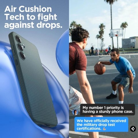 Etui Spigen Liquid Air na Samsung Galaxy A55 5G - zielone Etui Spigen Liquid Air na Samsung Galaxy A55 5G - zielone