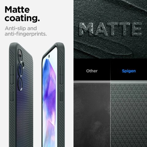 Etui Spigen Liquid Air na Samsung Galaxy A55 5G - zielone Etui Spigen Liquid Air na Samsung Galaxy A55 5G - zielone