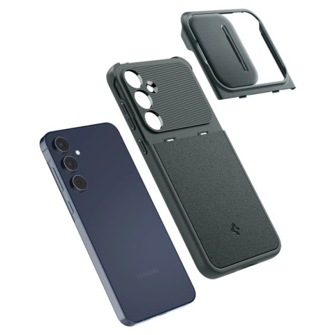 Etui Spigen Optik Armor na Samsung Galaxy A55 5G - ciemnozielone Etui Spigen Optik Armor na Samsung Galaxy A55 5G - ciemnozielone