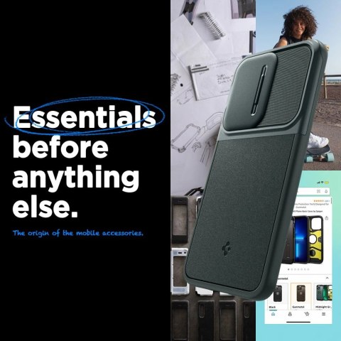 Etui Spigen Optik Armor na Samsung Galaxy A55 5G - ciemnozielone Etui Spigen Optik Armor na Samsung Galaxy A55 5G - ciemnozielone