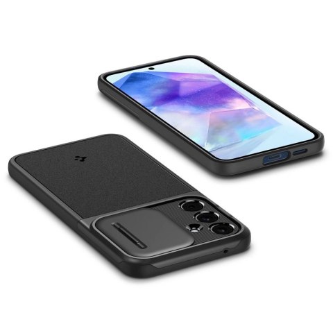 Etui Spigen Optik Armor na Samsung Galaxy A55 5G - czarne Etui Spigen Optik Armor na Samsung Galaxy A55 5G - czarne
