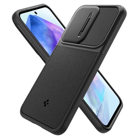 Etui Spigen Optik Armor na Samsung Galaxy A55 5G - czarne Etui Spigen Optik Armor na Samsung Galaxy A55 5G - czarne