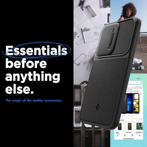 Etui Spigen Optik Armor na Samsung Galaxy A55 5G - czarne Etui Spigen Optik Armor na Samsung Galaxy A55 5G - czarne
