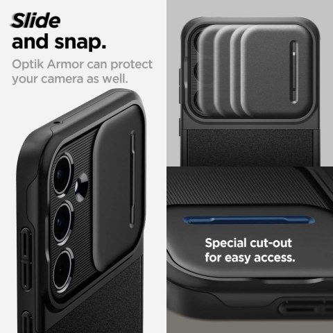 Etui Spigen Optik Armor na Samsung Galaxy A55 5G - czarne Etui Spigen Optik Armor na Samsung Galaxy A55 5G - czarne