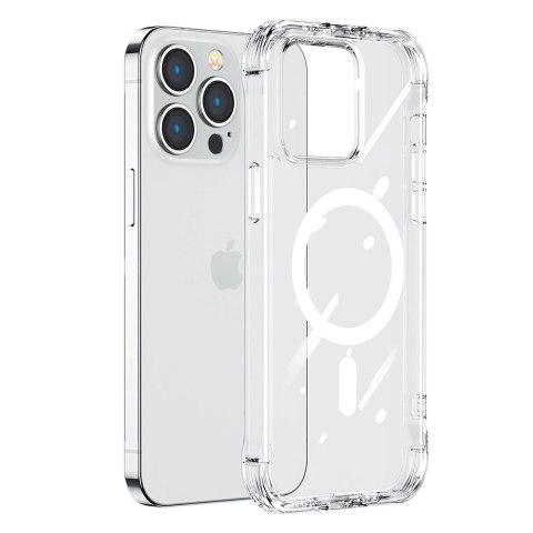 Joyroom Magnetic Defender magnetyczne etui do iPhone 14 pancerny pokrowiec z haczykami podstawką przezroczysty (kompatybilne z M Joyroom Magnetic Defender magnetyczne etui do iPhone 14 pancerny pokrowiec z haczykami podstawką przezroczysty (kompatybilne z M