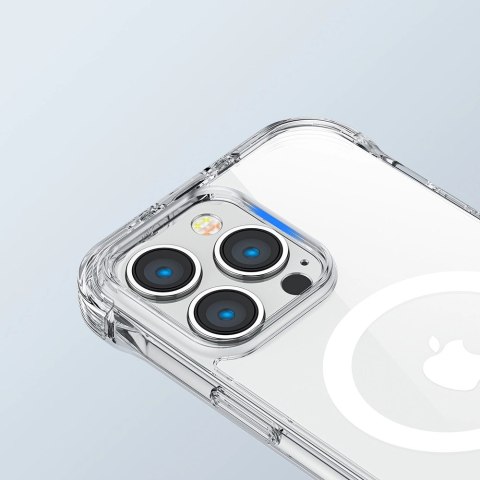 Joyroom Magnetic Defender magnetyczne etui do iPhone 14 pancerny pokrowiec z haczykami podstawką przezroczysty (kompatybilne z M Joyroom Magnetic Defender magnetyczne etui do iPhone 14 pancerny pokrowiec z haczykami podstawką przezroczysty (kompatybilne z M