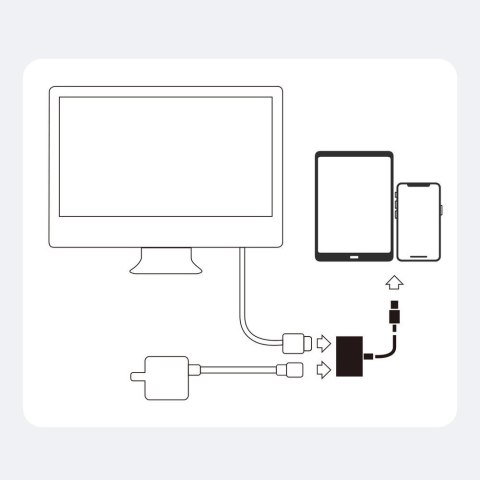 Joyroom adapter przejściówka ze złącza Lightning (męski) na cyfrowe HDMI (żeński) + Lightning (żeński) FullHD 1080p 60Hz biały ( Joyroom adapter przejściówka ze złącza Lightning (męski) na cyfrowe HDMI (żeński) + Lightning (żeński) FullHD 1080p 60Hz biały (
