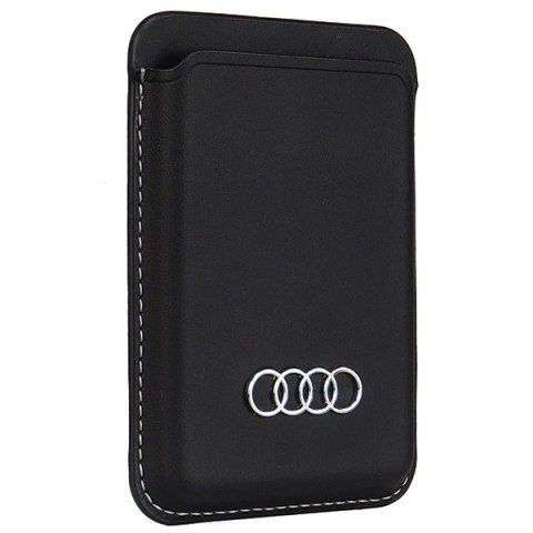 Portfel magnetyczny Audi Synthetic Leather kompatybilny z MagSafe - czarny
