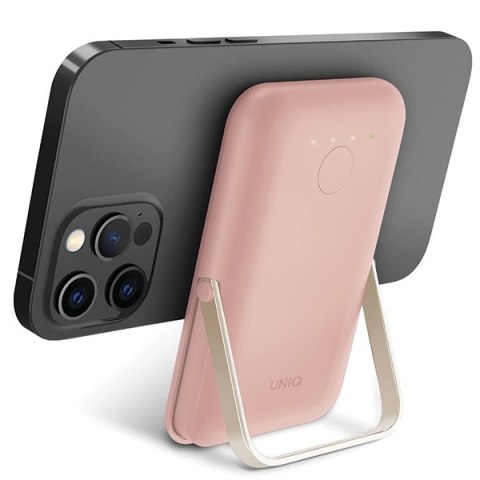 Powerbank UNIQ Hoveo magnetyczny 5000mAh USB-C 20W PD - różowy