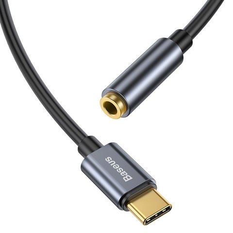 Adapter Baseus L54 do słuchawek USB-C / mini jack 3.5mm DAC 24 bit 48 KHz - szary Adapter Baseus L54 do słuchawek USB-C / mini jack 3.5mm DAC 24 bit 48 KHz - szary