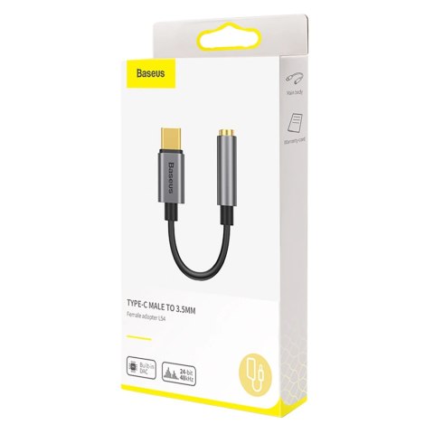 Adapter Baseus L54 do słuchawek USB-C / mini jack 3.5mm DAC 24 bit 48 KHz - szary Adapter Baseus L54 do słuchawek USB-C / mini jack 3.5mm DAC 24 bit 48 KHz - szary