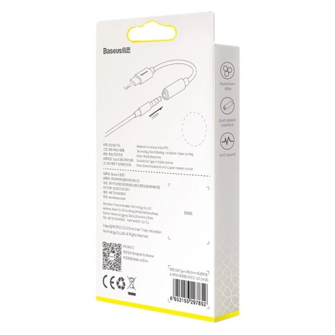 Adapter Baseus L54 do słuchawek USB-C / mini jack 3.5mm DAC 24 bit 48 KHz - szary Adapter Baseus L54 do słuchawek USB-C / mini jack 3.5mm DAC 24 bit 48 KHz - szary