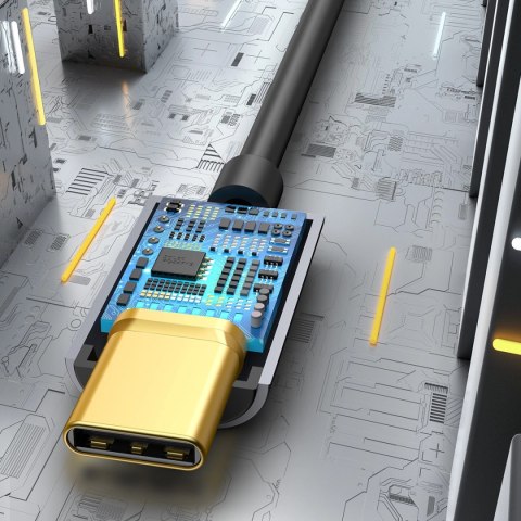 Adapter Baseus L54 do słuchawek USB-C / mini jack 3.5mm DAC 24 bit 48 KHz - szary Adapter Baseus L54 do słuchawek USB-C / mini jack 3.5mm DAC 24 bit 48 KHz - szary