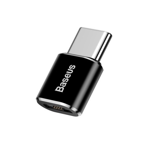 Adapter Baseus Mini przejściówka z micro USB na USB-C - czarny Adapter Baseus Mini przejściówka z micro USB na USB-C - czarny