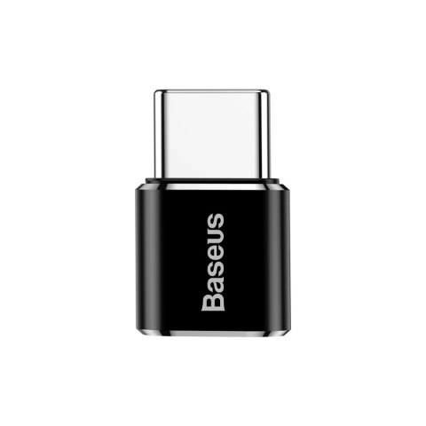 Adapter Baseus Mini przejściówka z micro USB na USB-C - czarny Adapter Baseus Mini przejściówka z micro USB na USB-C - czarny