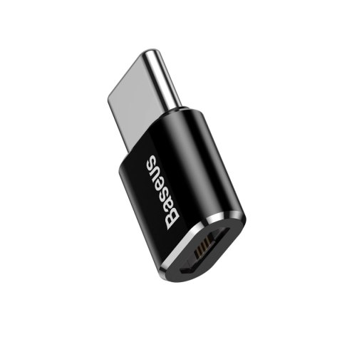Adapter Baseus Mini przejściówka z micro USB na USB-C - czarny Adapter Baseus Mini przejściówka z micro USB na USB-C - czarny
