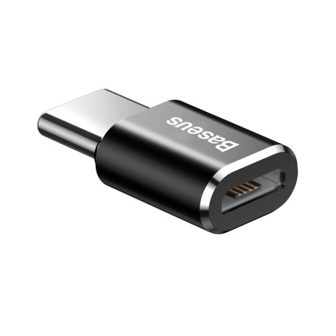 Adapter Baseus Mini przejściówka z micro USB na USB-C - czarny Adapter Baseus Mini przejściówka z micro USB na USB-C - czarny