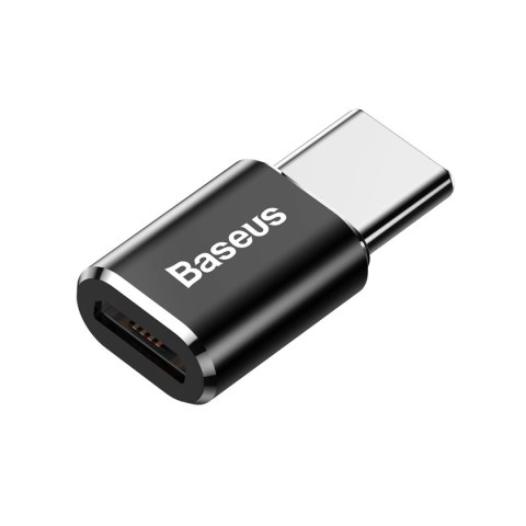 Adapter Baseus Mini przejściówka z micro USB na USB-C - czarny Adapter Baseus Mini przejściówka z micro USB na USB-C - czarny