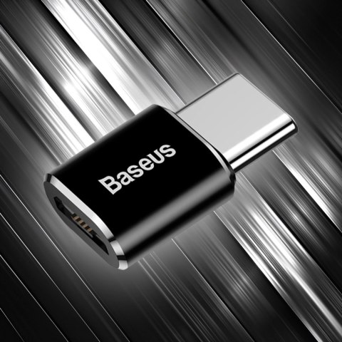 Adapter Baseus Mini przejściówka z micro USB na USB-C - czarny Adapter Baseus Mini przejściówka z micro USB na USB-C - czarny